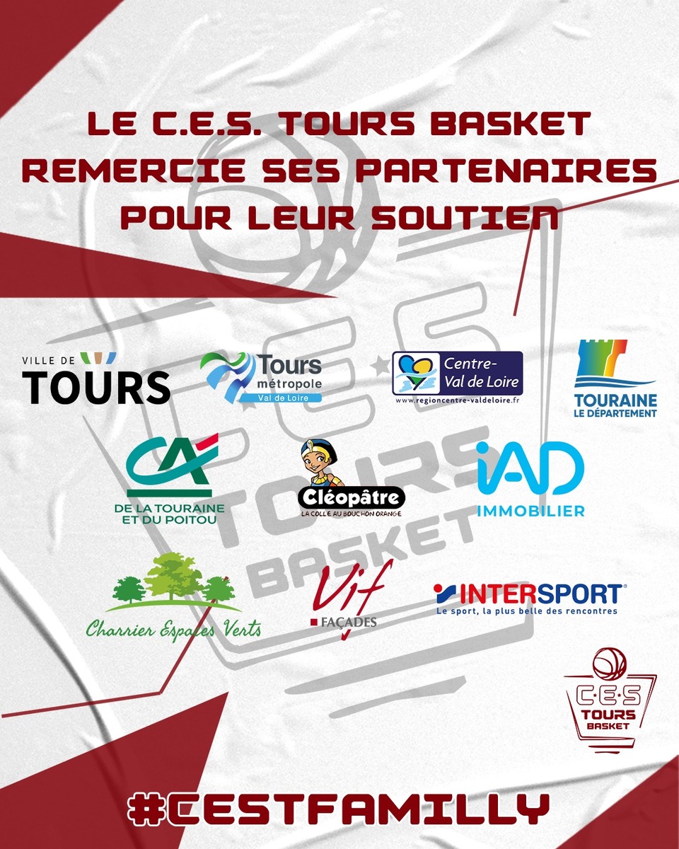 Merci aux partenaires du CES TOURS BASKET