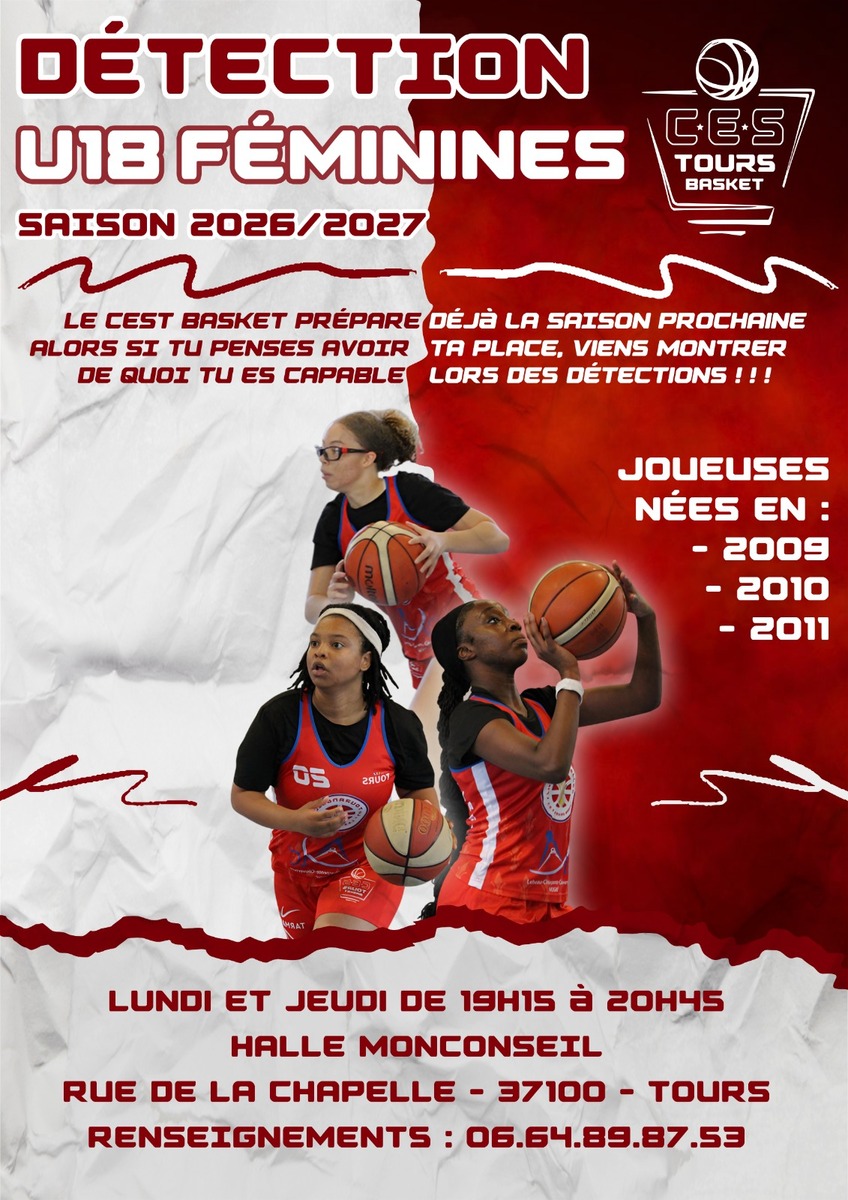 Détection U18 Féminines Saison 2026-2027