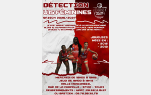 Détection U15 Féminines Saison 2026-2027