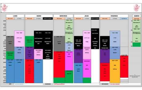 Rentrée sportive 2022/2023 : Nouveau planning